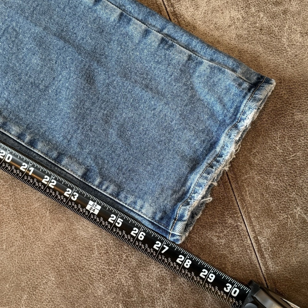 AG Brinley Mid Rise Straight Jeans 24 Japanese Fabric Raw Hem Denim - Picture 13 of 13
